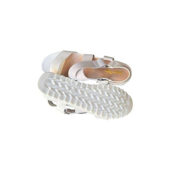 Dream Pairs Womens Platform Sandals Open Toe In White Size 9.5 - Picture 6 of 6